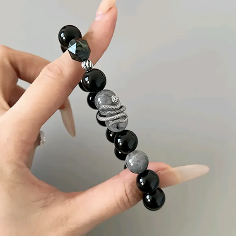 Chongqing Gold Store Obsidian Bracelets Men's-3