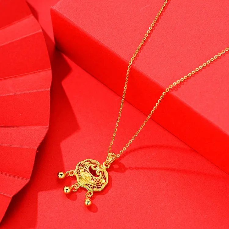 Chongqing Gold Store S925 Silver Necklaces Women's-3