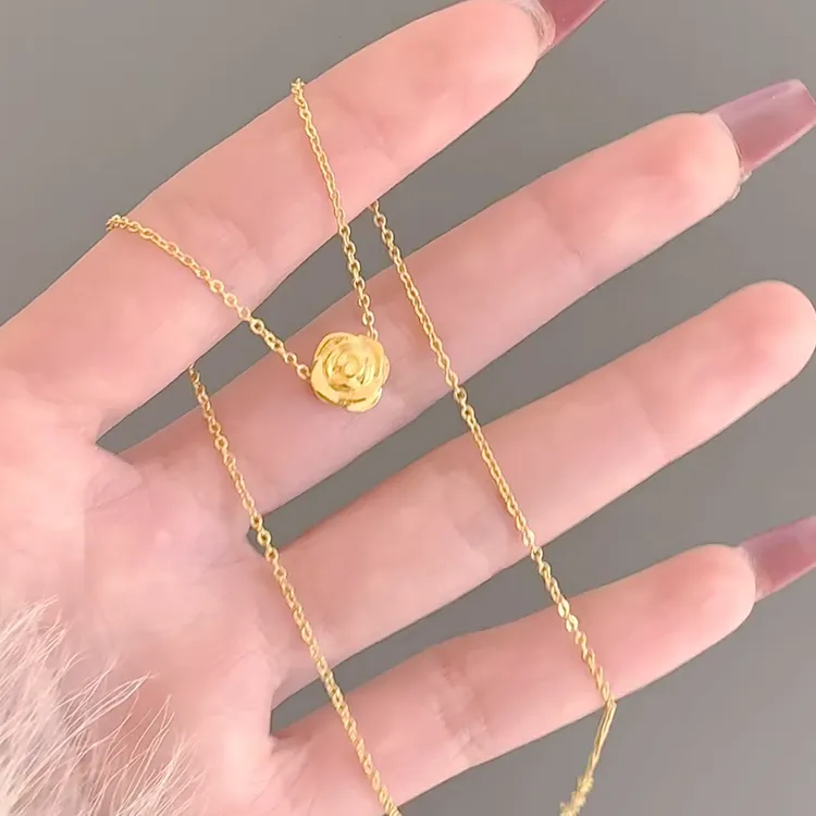 Chongqing Gold Store S999 Fine Silver Necklaces Women's-3