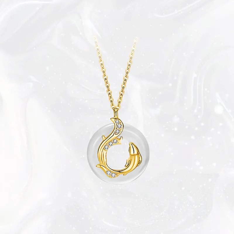 Chongqing Gold Store Chalcedony Necklaces Women's-2