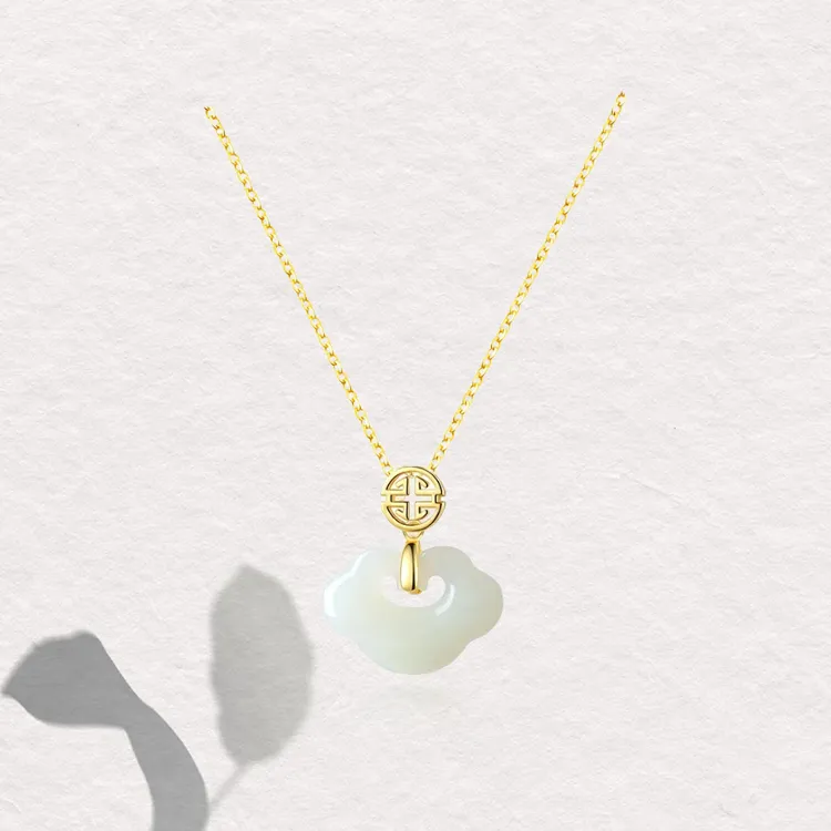 Chongqing Gold Store Chalcedony Necklaces Unisex-2
