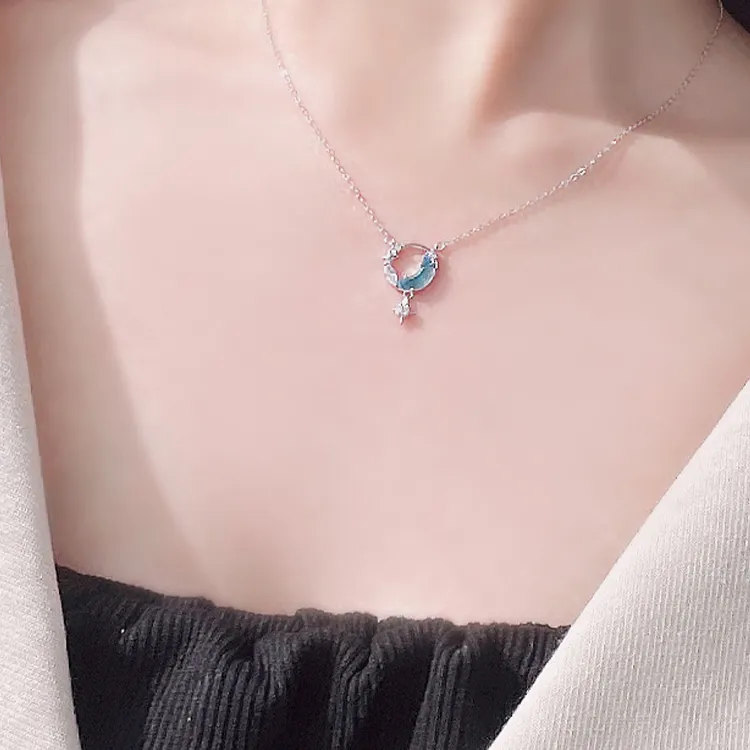 Chongqing Gold Store S925 Silver Necklaces Women's-3