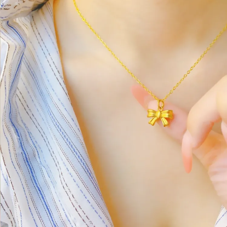 Chongqing Gold Store 999 Fine Silver Necklaces Women's-2