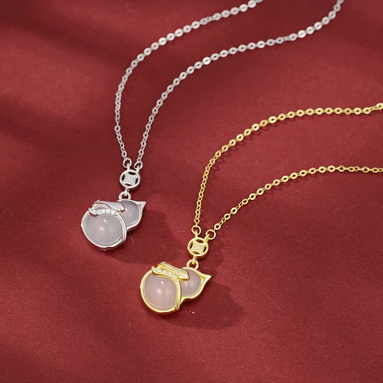 Chongqing Gold Store Chalcedony Necklaces Women's-2