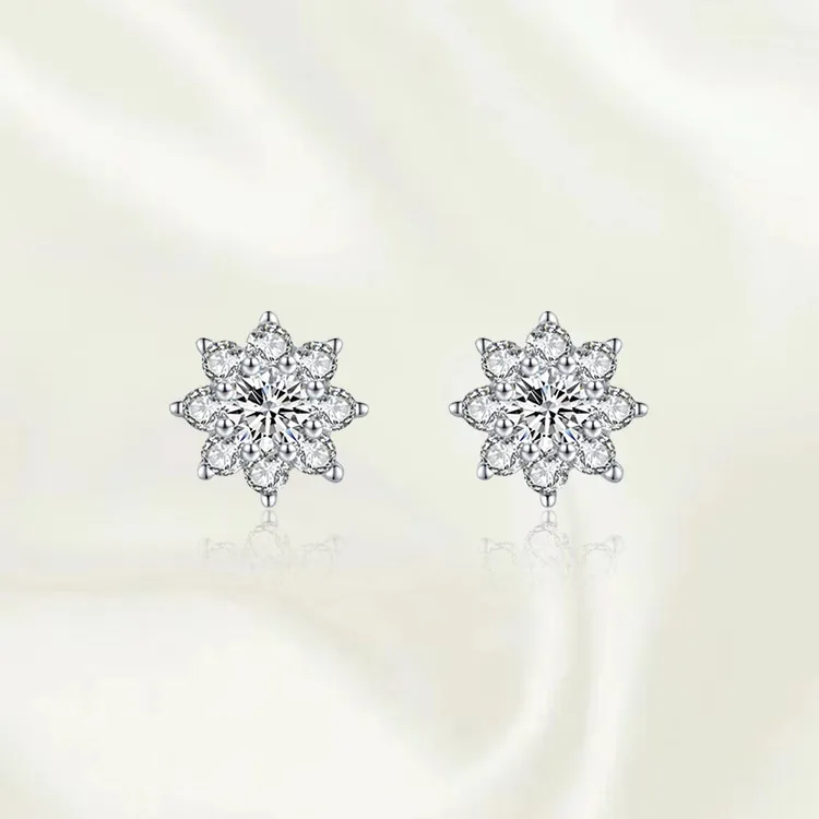 Chongqing Gold Store S925 Silver Stud Earrings Women's-1