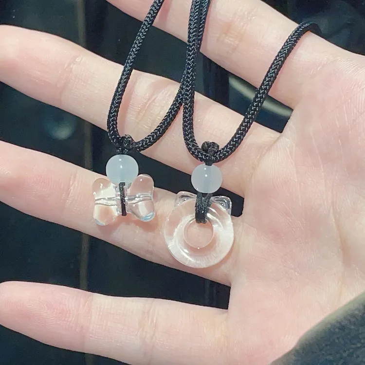 Chongqing Gold Store Colored Glaze Necklaces Unisex-3