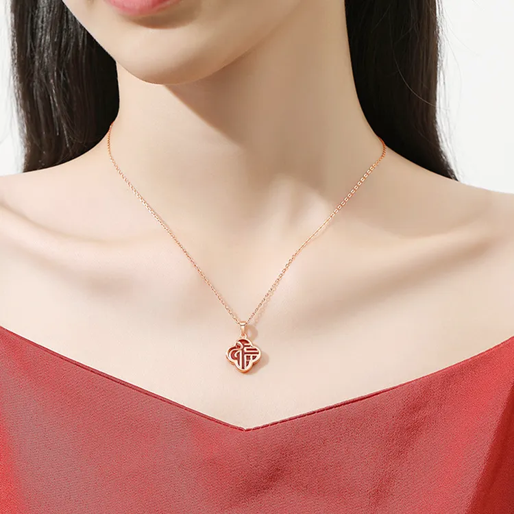 Chongqing Gold Store S925 Silver Necklaces Unisex-3