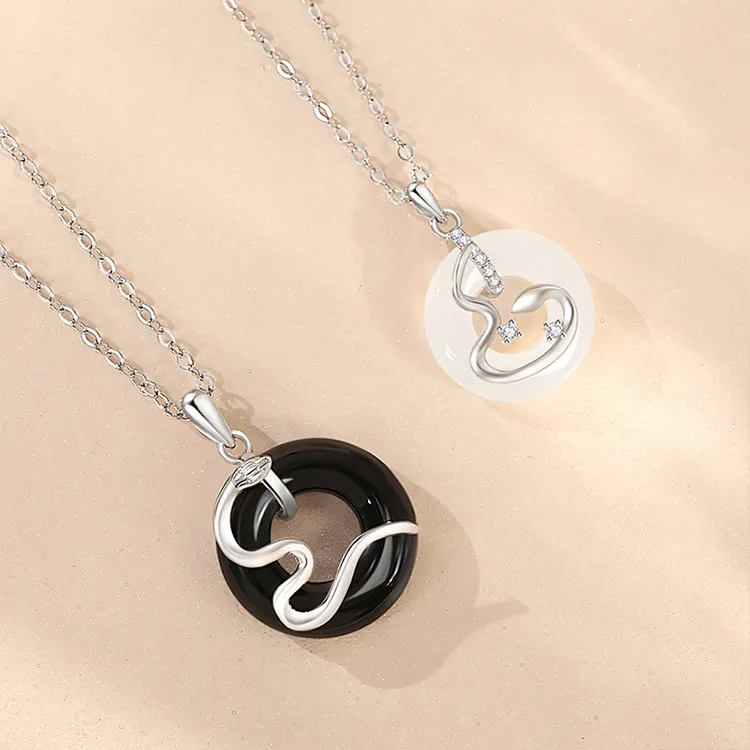 Chongqing Gold Store Chalcedony Necklaces Unisex-1