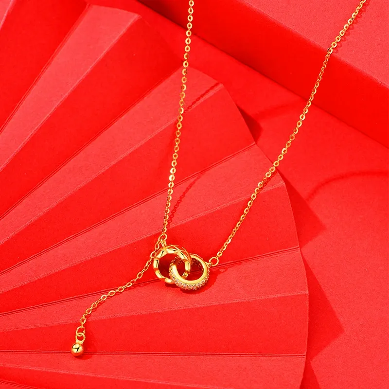 Chongqing Gold Store S925 Silver Necklaces Women's-3