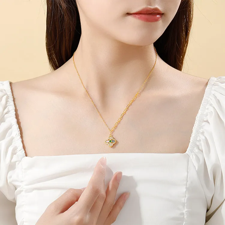 Chongqing Gold Store S925 Silver Necklaces Unisex-1