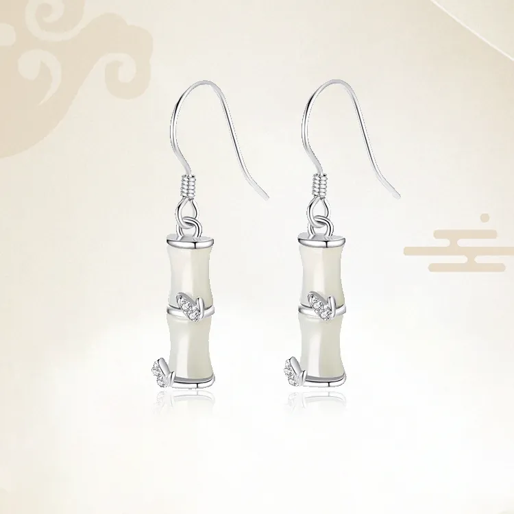 Chongqing Gold Store Chalcedony Earrings Unisex-3