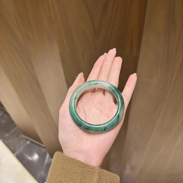 Chongqing Gold Store African Emerald Jade Bangles Women's-3