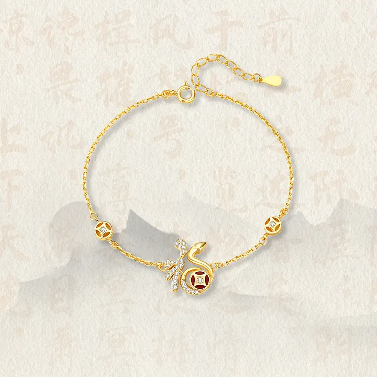 Chongqing Gold Store S925 Silver Bracelets Women's-3