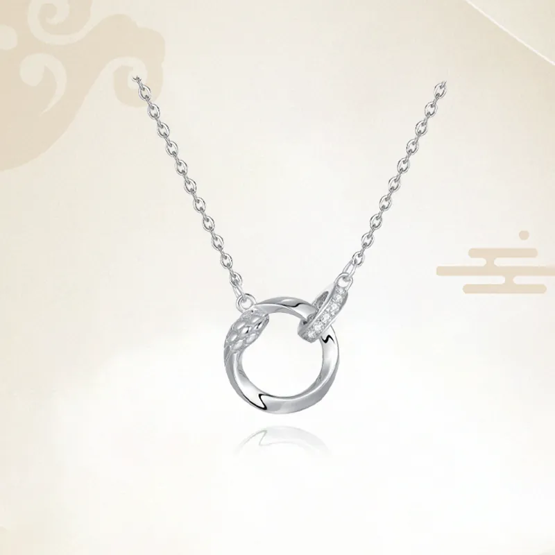 Chongqing Gold Store S925 Silver Necklaces Women's-2