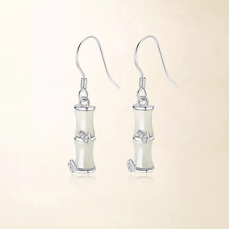 Chongqing Gold Store Chalcedony Earrings Unisex-5