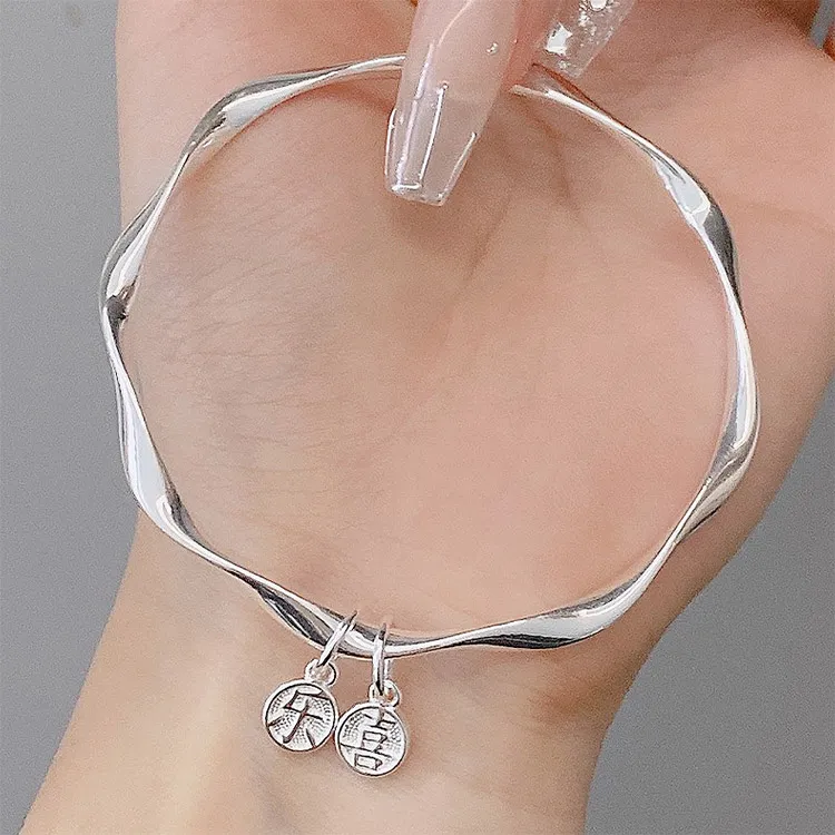 Chongqing Gold Store S999 Fine Silver Bangles Women's-1