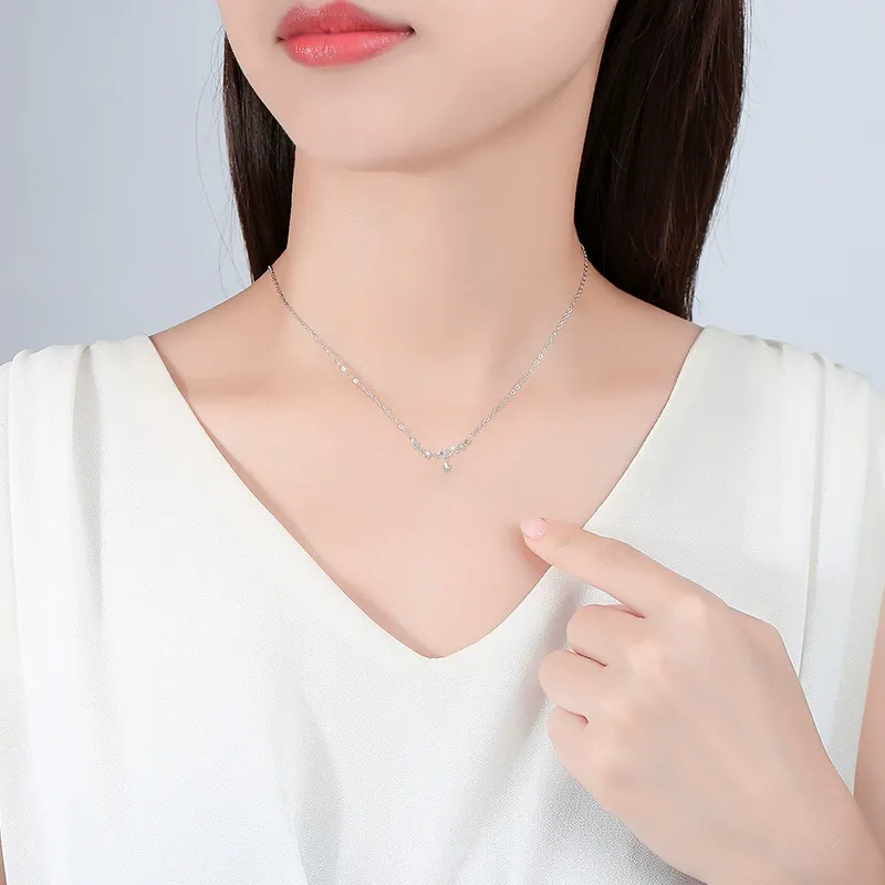 Chongqing Gold Store S925 Silver Necklaces Women's-4