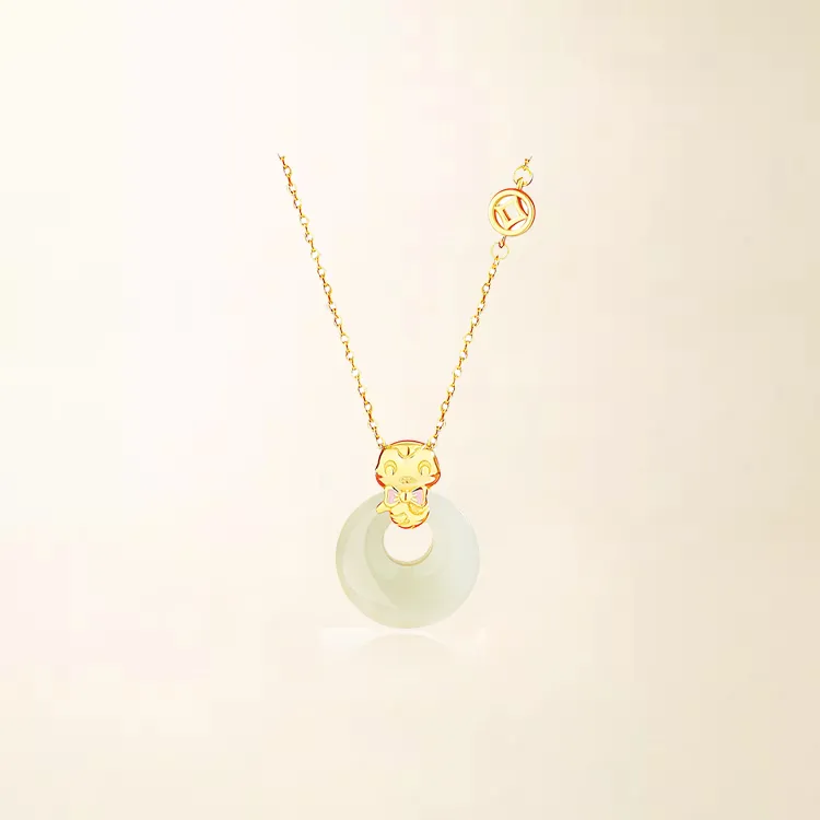 Chongqing Gold Store Chalcedony Necklaces Unisex-8