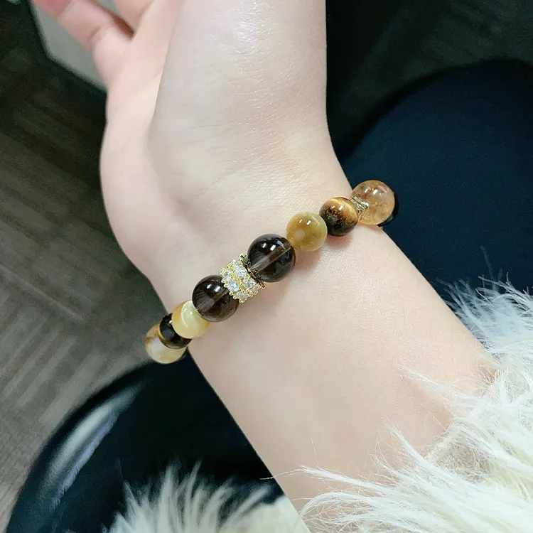 Chongqing Gold Store Tiger's Eye Stone Bracelets Unisex-2