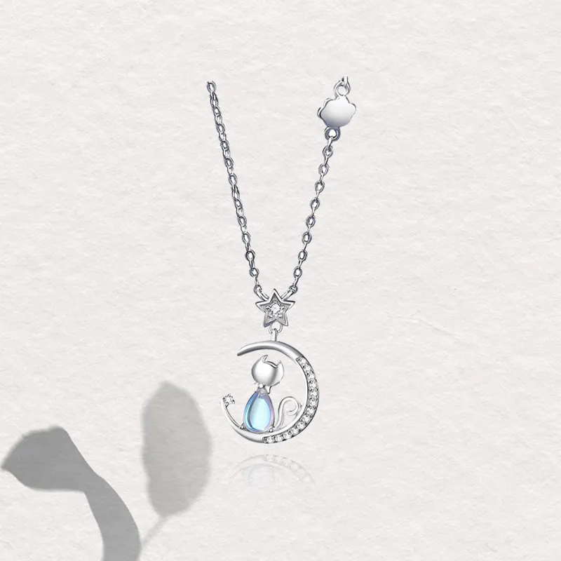 Chongqing Gold Store S925 Silver Necklaces Women's-5