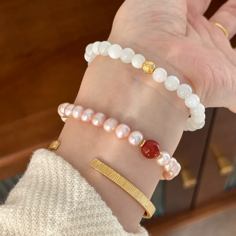 Chongqing Gold Store Shell Pearl Bracelets Women's-1