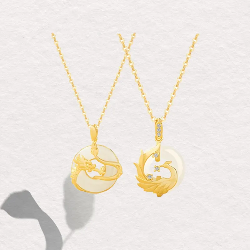 Chongqing Gold Store Chalcedony Necklaces Unisex-4