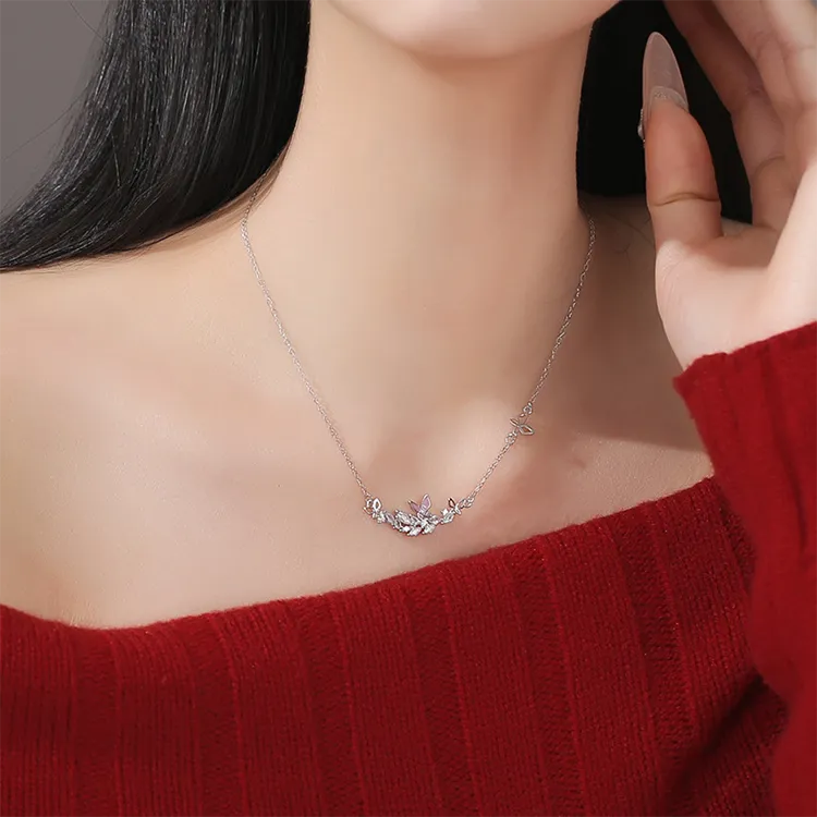 Chongqing Gold Store S999 Fine Silver Necklaces Women's-4