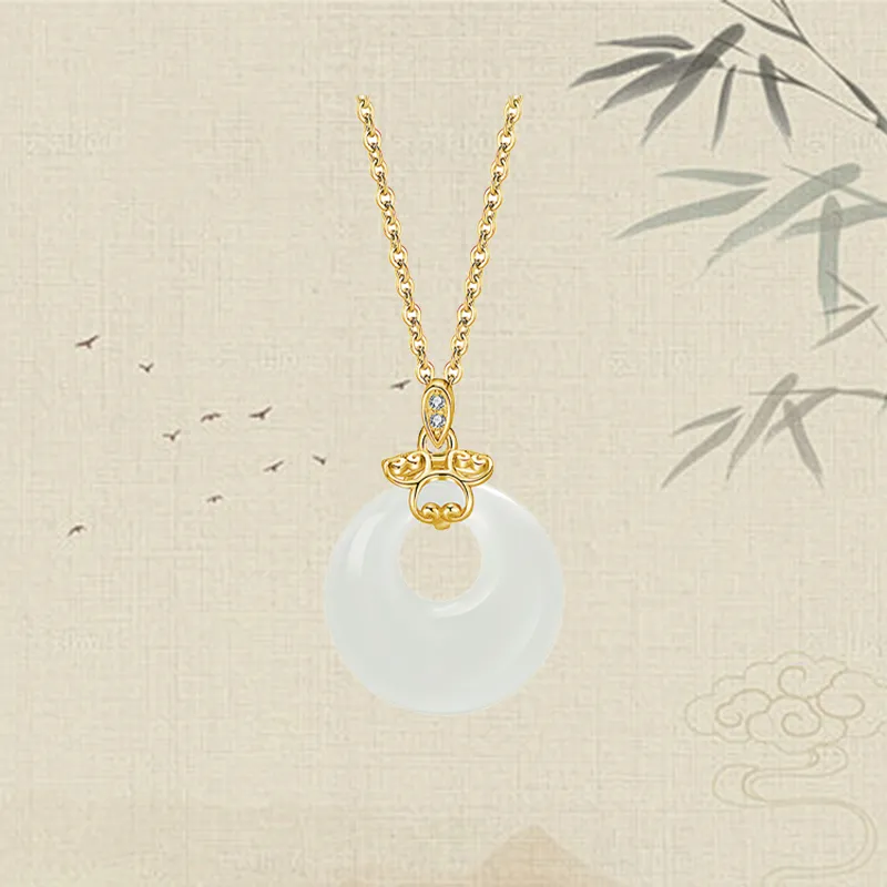 Chongqing Gold Store Chalcedony Necklaces Women's-2
