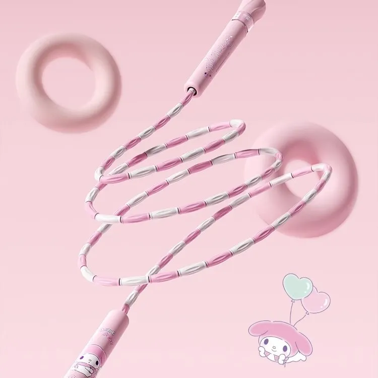 MESUCA Casual Entertainment Non Countable Jump Ropes Elementary School Special PVC Rope ABS Controller 2.8m Pink-2