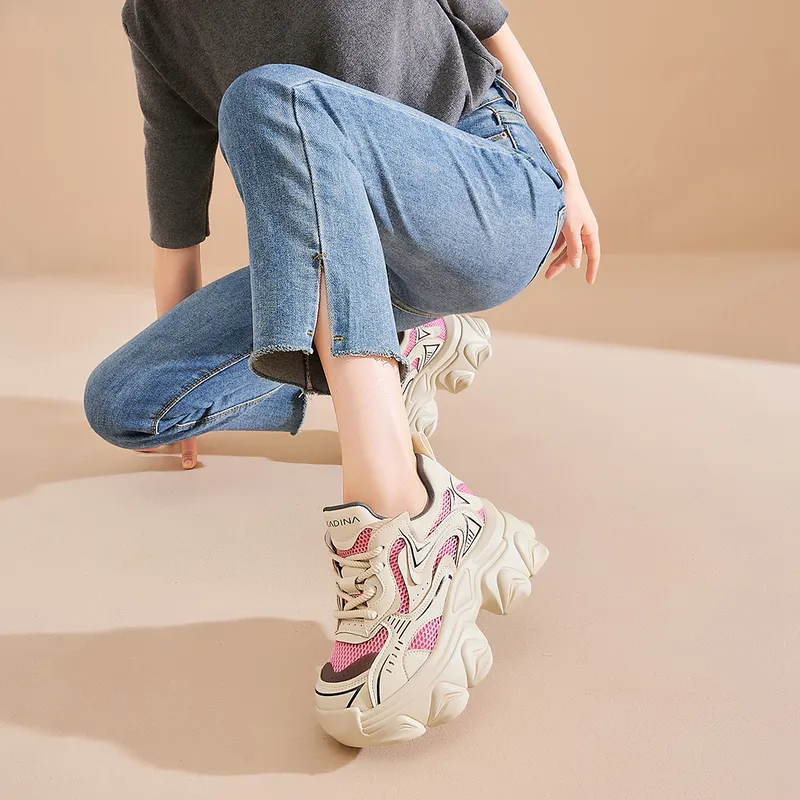 KADINA Cushioning Wear-Resistant Low-Top Chunky Sneakers Women's-11
