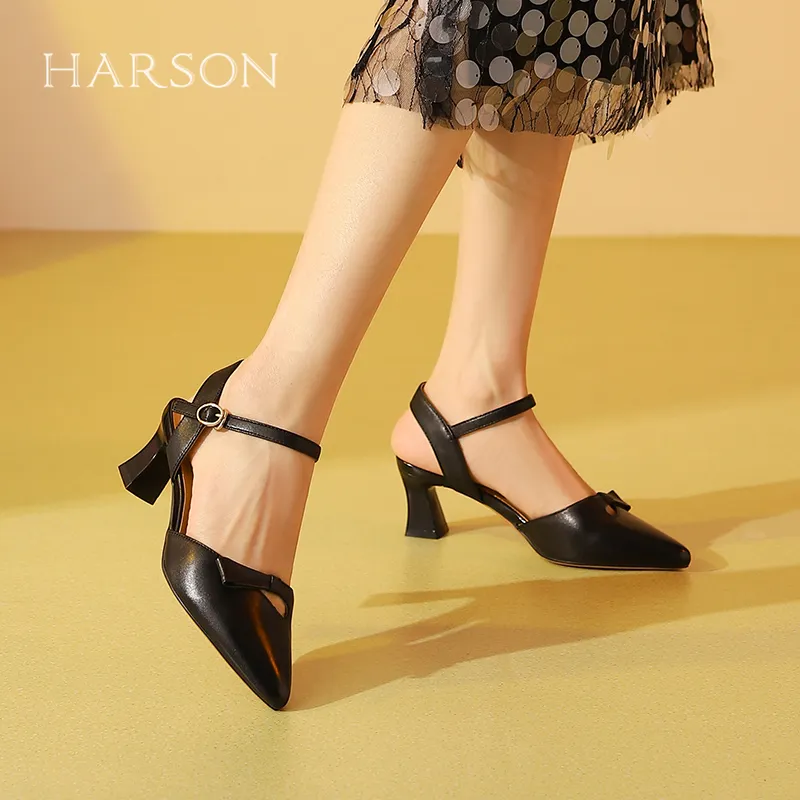 HARSON Block Heel High Heels Women's-5