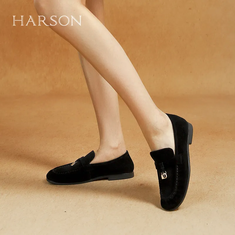 HARSON Loafers Women's Black-4