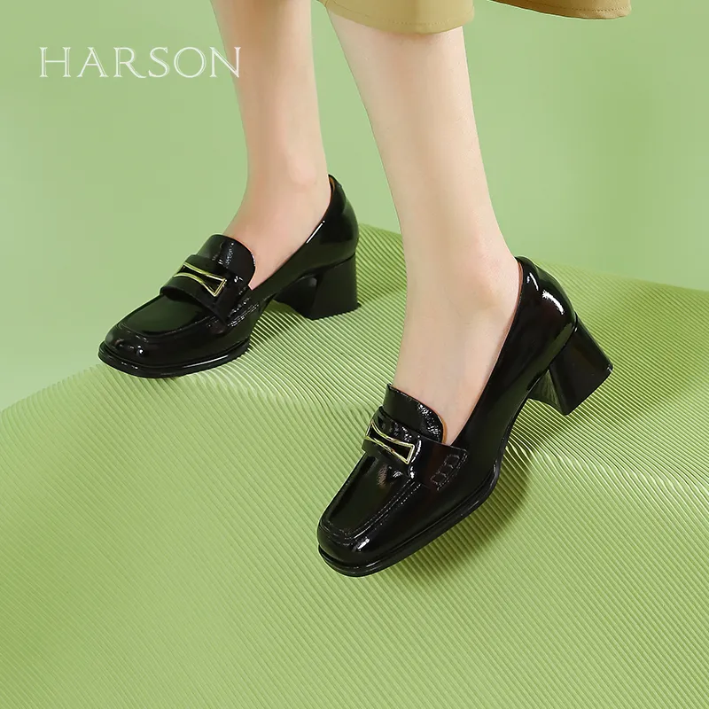 HARSON Loafers Women's White/Black-3