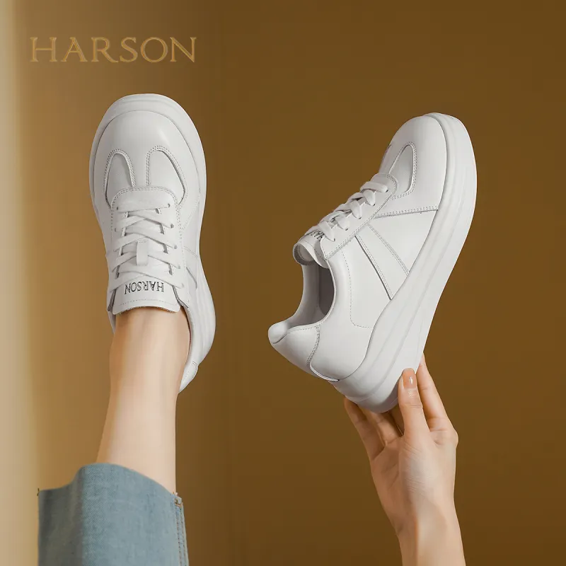 HARSON Anti Slip Wear Resistant Casual Shoes Women's White-1