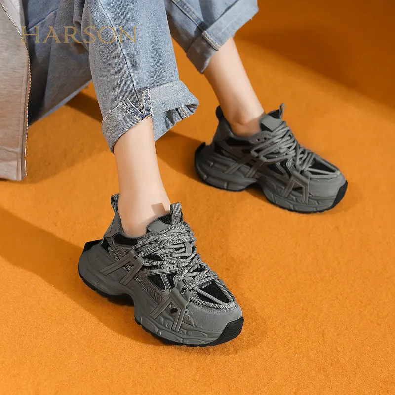 HARSON Anti Slip Wear Resistant Chunky Sneakers Women's-6