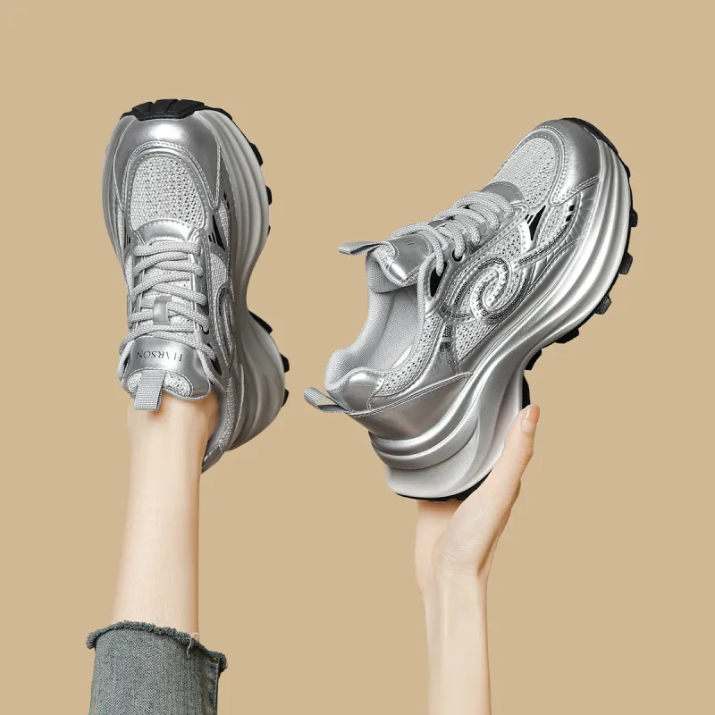 HARSON Anti Slip Wear Resistant Chunky Sneakers Women's-6