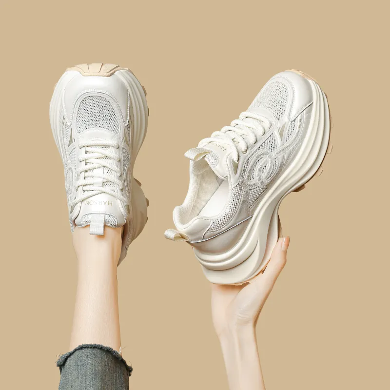 HARSON Anti Slip Wear Resistant Chunky Sneakers Women's-3