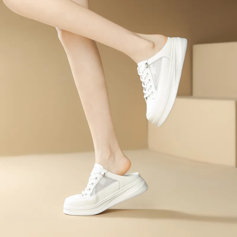 HARSON EVA Odor Resistant Slip Resistant Closed Toe Slippers Women's White-2