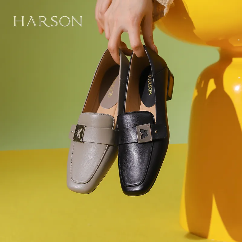 HARSON Loafers Women's Gray/Black-13