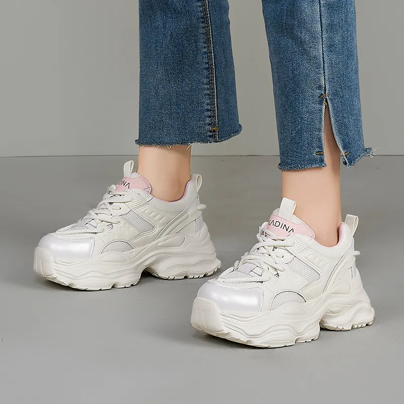 KADINA Anti-Slip Wear-Resistant Low-Top Chunky Sneakers Women's-9
