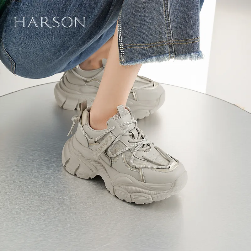 HARSON Height Increasing Low-Top Chunky Sneakers Women's-5
