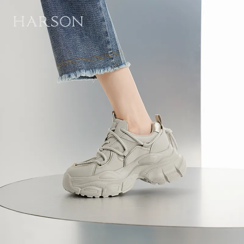 HARSON Height Increasing Low-Top Chunky Sneakers Women's-4