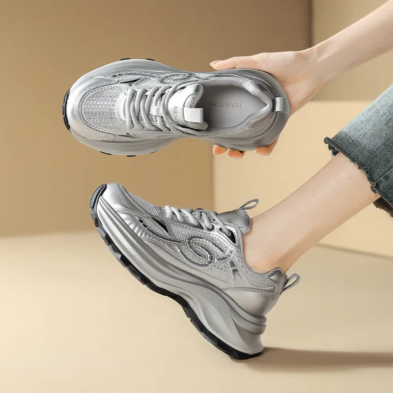 HARSON Anti Slip Wear Resistant Chunky Sneakers Women's-5