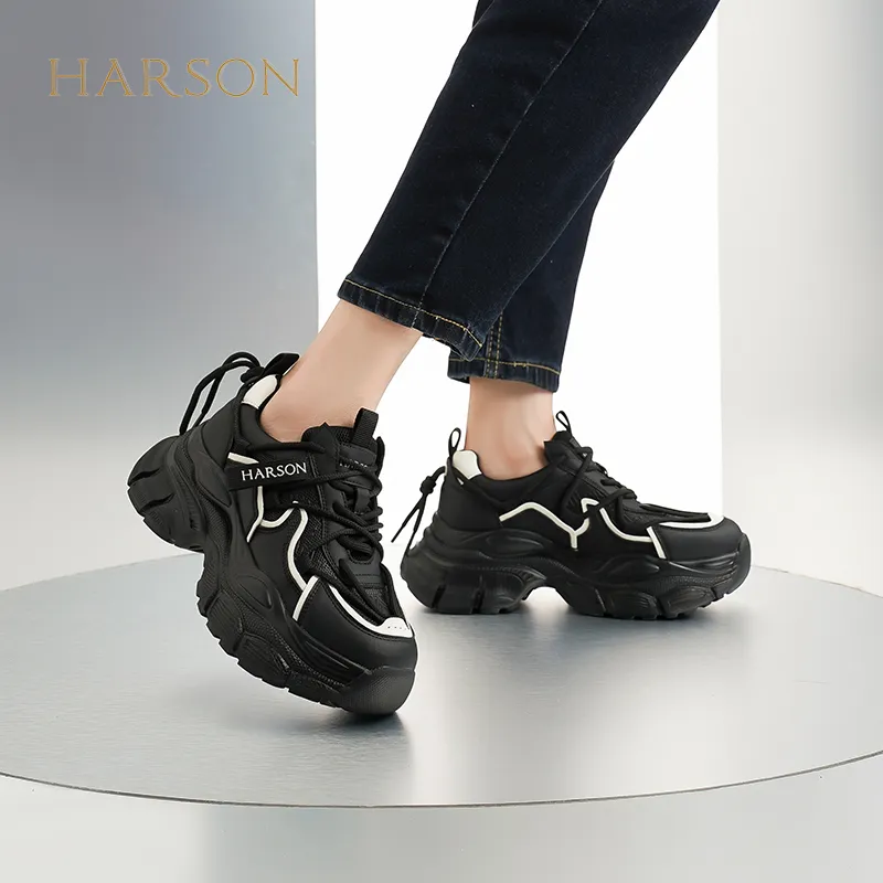 HARSON Height Increasing Low-Top Chunky Sneakers Women's-12