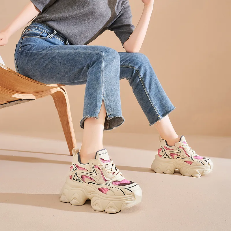 KADINA Cushioning Wear-Resistant Low-Top Chunky Sneakers Women's-10