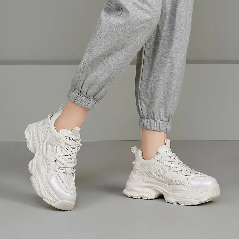 KADINA Anti-Slip Wear-Resistant Low-Top Chunky Sneakers Women's-4