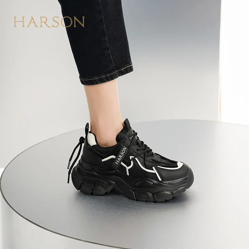 HARSON Height Increasing Low-Top Chunky Sneakers Women's-11