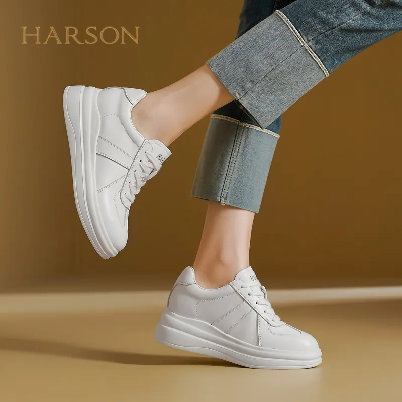 HARSON Anti Slip Wear Resistant Casual Shoes Women's White-2