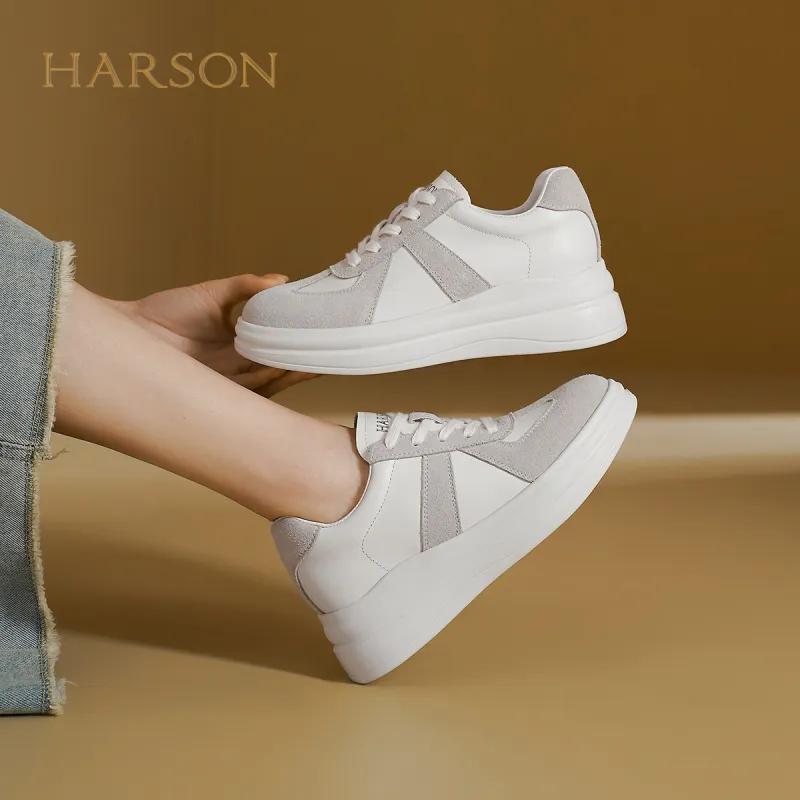 HARSON Anti Slip Wear Resistant Casual Shoes Women's Ecru-2