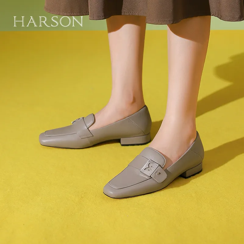 HARSON Loafers Women's Gray/Black-4